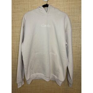 Comfrt Cloud Hoodie Sand Beige Embroidered Logo Oversized Pullover Mens L